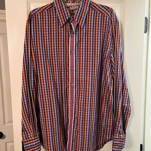 Men’s Robert Graham button down shirt with detailed cuff